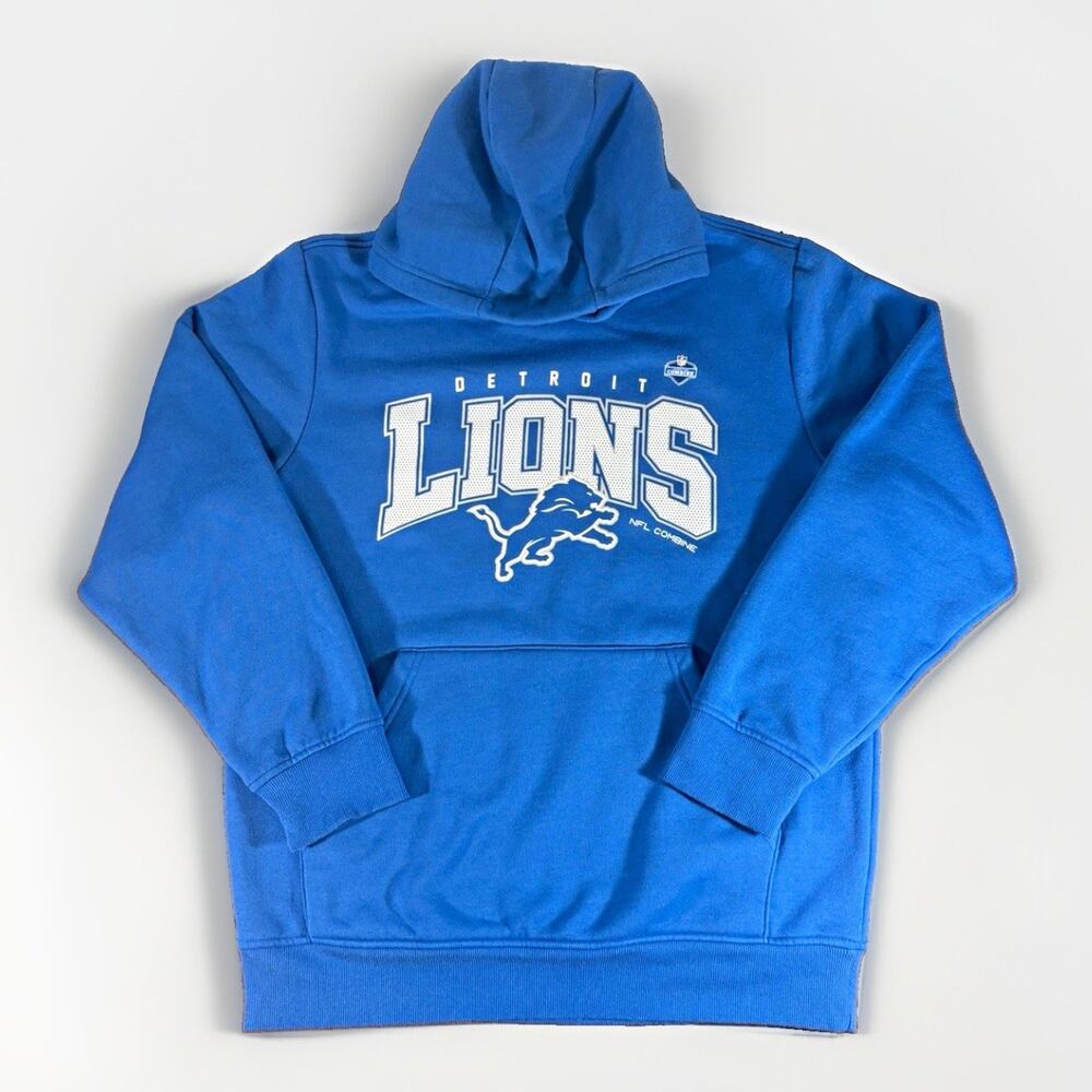 Detroit Lions NFL Scouting Combine Hoodie G-III Blue Pullover Men's M fleece